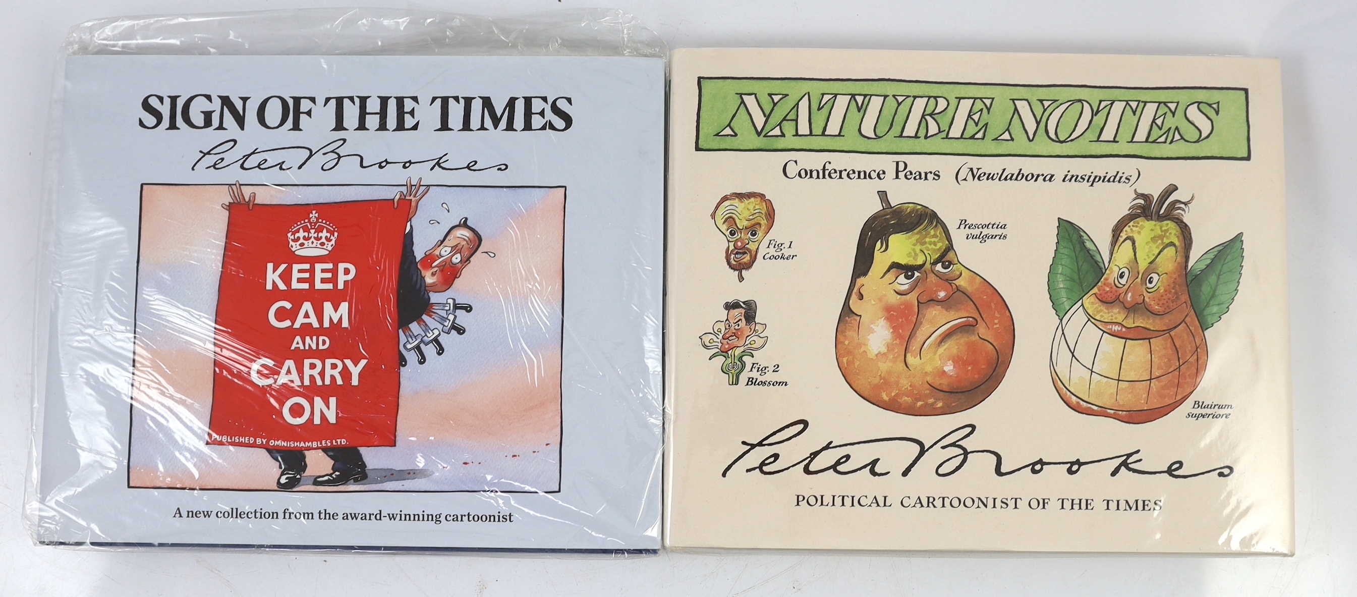 Brookes, Peter. Nature Notes. 1997; Nature Notes. The New Collection. 1999; Nature Notes III. 2001; Nature Notes IV. The Natural Selection. 2004. All signed by the author/artist. Together with four other “Times” cartoon